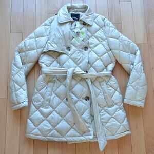 NWT Sam Edelman Quilted Button Puffer Coat with Belt
